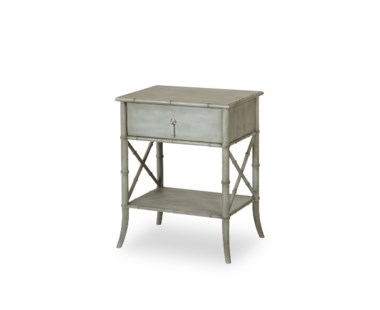 Bamboo Nightstand Sage Green